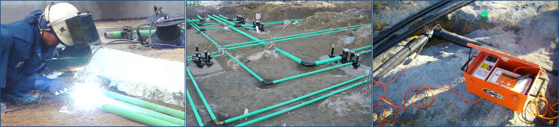 ガソリンスタンドの配管工事